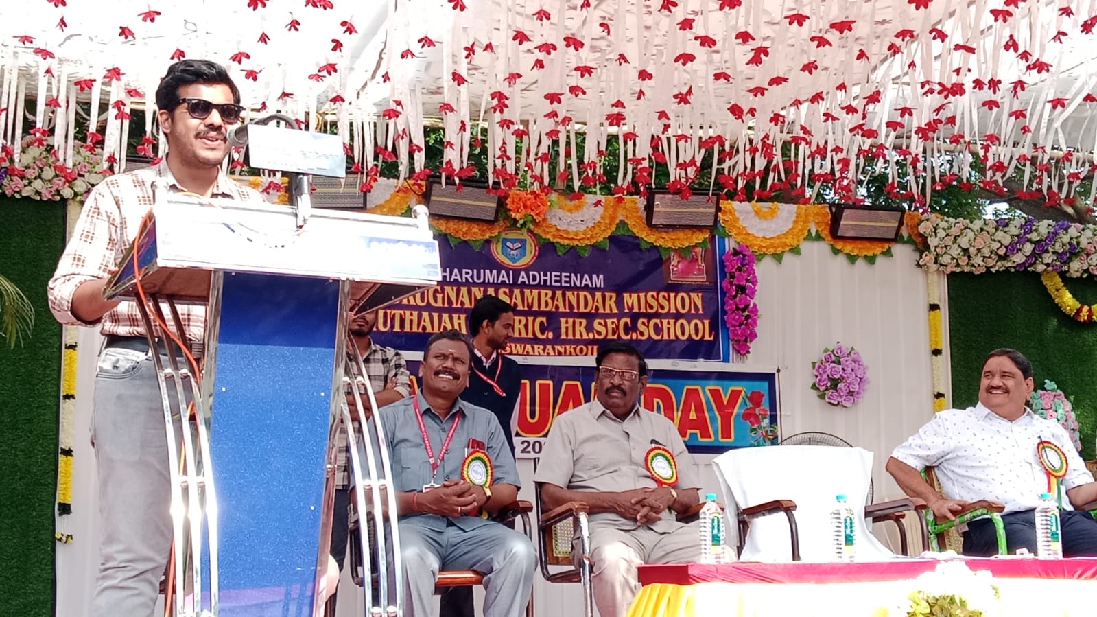 வைத்தீஸ்வரன்கோயிலில்தருமை ஆதீனம் ஸ்ரீ குருஞானசம்பந்தர் மிஷன் ஸ்ரீ முத்தையா மெட்ரிக் மேல்நிலைப் பள்ளியில் 18 வது ஆண்டு விழா மாவட்ட கூடுதல் ஆட்சியர் கோகுல் பங்கேற்பு.